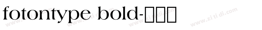 fotontype bold字体转换